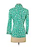 Garnet Hill 100% Cotton Teal 3/4 Sleeve Button-Down Shirt Size 2 - photo 2