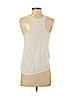 Ann Taylor LOFT 100% Cotton White Sleeveless Top Size S - photo 2