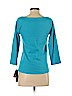 Rafaella 100% Cotton Blue 3/4 Sleeve Top Size S - photo 2