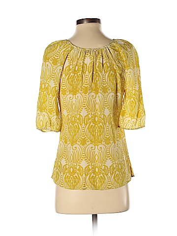 Edme & Esyllte 3/4 Sleeve Silk Top (view 2)