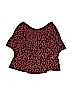 a.n.a. A New Approach 100% Rayon Burgundy Short Sleeve Blouse Size L - photo 1