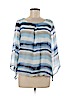 New Directions 100% Polyester Blue 3/4 Sleeve Blouse Size M - photo 1