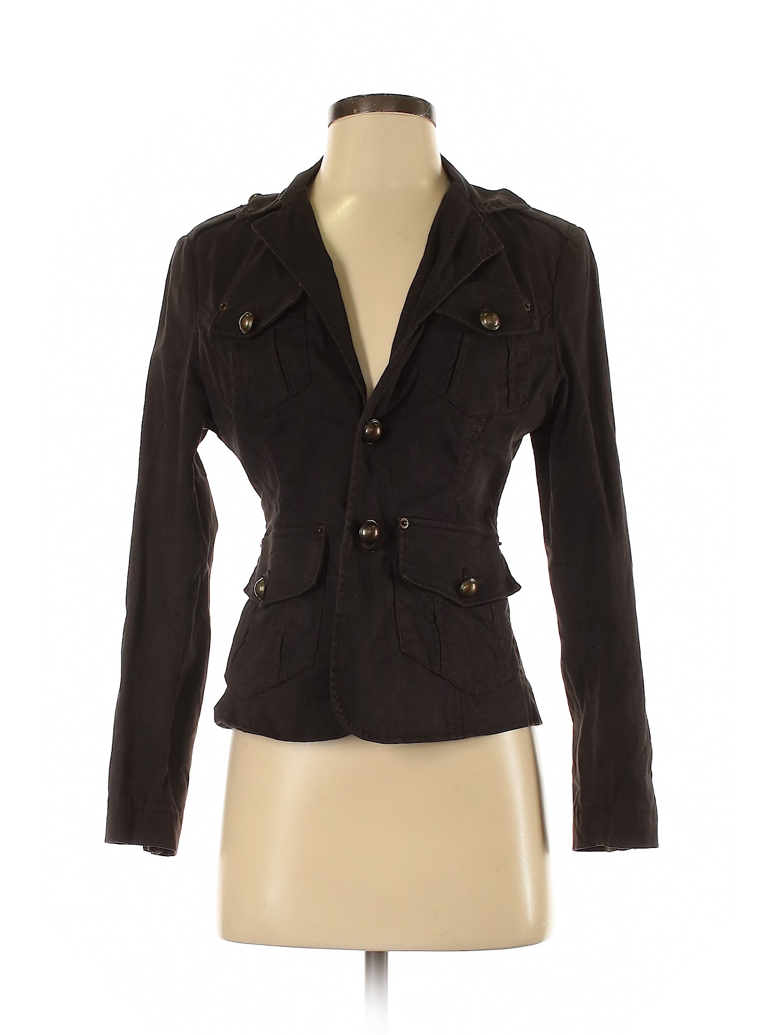 The Limited Solid Black Brown Jacket Size S - 78% off | thredUP