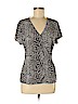 212 Collection Brown Short Sleeve Top Size M - photo 1