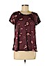 Maurices 100% Polyester Burgundy Short Sleeve Top Size M - photo 1