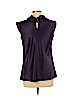 Banana Republic 100% Silk Purple Short Sleeve Silk Top Size M - photo 2