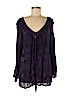 India Boutique 100% Rayon Purple 3/4 Sleeve Top Size free size - photo 1