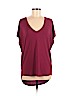 Express Burgundy Short Sleeve Top Size M - photo 1