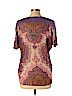 INC International Concepts 100% Rayon Purple Short Sleeve Top Size L - photo 2