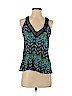 LE3NO 100% Polyester Green Sleeveless Blouse Size S - photo 1