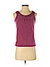 Ann Taylor LOFT 100% Cotton Burgundy Sleeveless Top Size S (petite) - photo 1