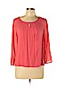 Skies Are Blue 100% Rayon Pink 3/4 Sleeve Blouse Size L - photo 1