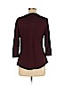 New York & Company 100% Cotton Burgundy 3/4 Sleeve Henley Size M - photo 2