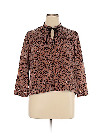 Point Sur Long Sleeve Silk Top (view 1)