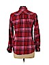 Lands' End 100% Cotton Red Long Sleeve Button-Down Shirt Size 6 - 8 - photo 2