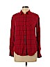 A New Day 100% Rayon Red Long Sleeve Button-Down Shirt Size M - photo 1