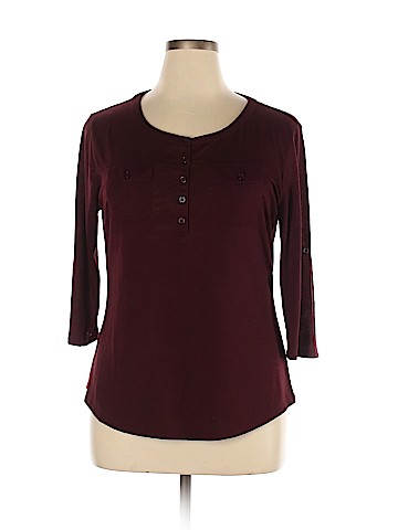 New York & Company 3/4 Sleeve Top (view 1)