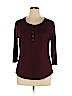 New York & Company Burgundy 3/4 Sleeve Top Size XL - photo 1