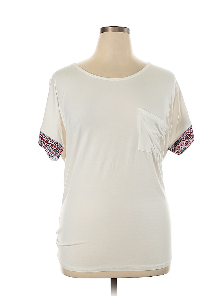 Pink Blush White Short Sleeve T-Shirt Size XL - photo 1
