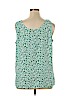 Ann Taylor 100% Polyester Green Sleeveless Blouse Size XL - photo 2