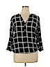 Gap 100% Polyester Black 3/4 Sleeve Blouse Size XL - photo 1