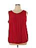 Ann Taylor LOFT Outlet 100% Polyester Red Sleeveless Blouse Size XL - photo 1