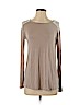 Hem & Thread Tan Long Sleeve T-Shirt Size S - photo 1