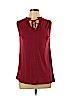 Ann Taylor LOFT 100% Polyester Red Sleeveless Blouse Size M - photo 1