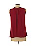 Ann Taylor LOFT 100% Polyester Red Sleeveless Blouse Size M - photo 2