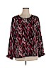 Harve Benard 100% Polyester Burgundy Long Sleeve Blouse Size XL - photo 1