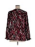 Harve Benard 100% Polyester Burgundy Long Sleeve Blouse Size XL - photo 2