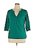 Eddie Bauer 100% Cotton Green 3/4 Sleeve Top Size XL - photo 1