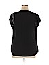 DR2 100% Polyester Black Short Sleeve Blouse Size XL - photo 2