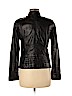 Guess 100% Leather Black Leather Jacket Size M - photo 2
