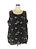 Faded Glory 100% Polyester Black Sleeveless Blouse Size 3X - photo 1