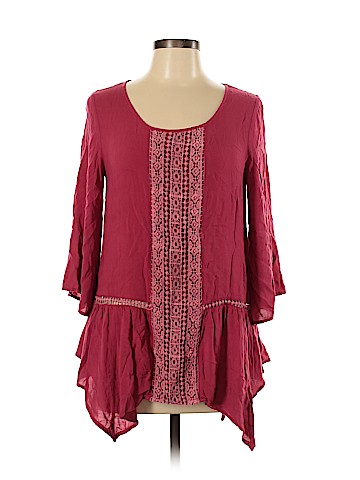 She + Sky 3/4 Sleeve Blouse (view 1)