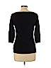 White House Black Market 100% Cotton Black 3/4 Sleeve Top Size M - photo 2