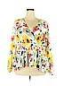 Kristin Miles 100% Polyester Yellow Long Sleeve Blouse Size 3X - photo 1