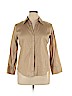Talbots Tan Long Sleeve Button-Down Shirt Size 14 - photo 1