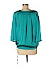 Chico's 100% Polyester Blue 3/4 Sleeve Blouse Size Med (1) - photo 2