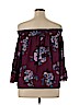 Xhilaration 100% Polyester Burgundy 3/4 Sleeve Blouse Size XL - photo 2