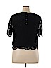 Mossimo 100% Polyester Black Short Sleeve Blouse Size XL - photo 2