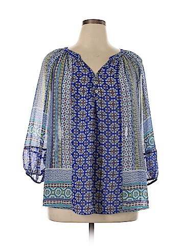 Roz & Ali 3/4 Sleeve Blouse (view 1)