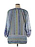 Roz & Ali 100% Polyester Blue 3/4 Sleeve Blouse Size XL - photo 2