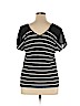 Apt. 9 100% Rayon Black Short Sleeve Top Size XL - photo 2