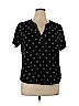 Old Navy 100% Rayon Black Short Sleeve Blouse Size XL - photo 1