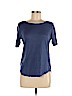 Ann Taylor LOFT 100% Linen Blue Short Sleeve T-Shirt Size M - photo 1