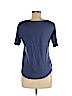 Ann Taylor LOFT 100% Linen Blue Short Sleeve T-Shirt Size M - photo 2