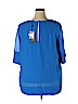I. Scenery 100% Polyester Blue 3/4 Sleeve Blouse Size 20 - photo 2