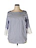 ELOQUII Blue 3/4 Sleeve Blouse Size 18 - photo 1